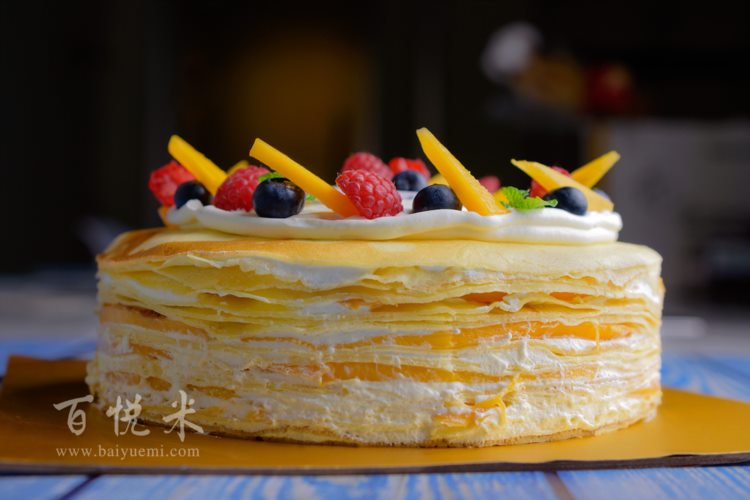 芒果千層蛋糕高清圖片大全【蛋糕圖片】_32