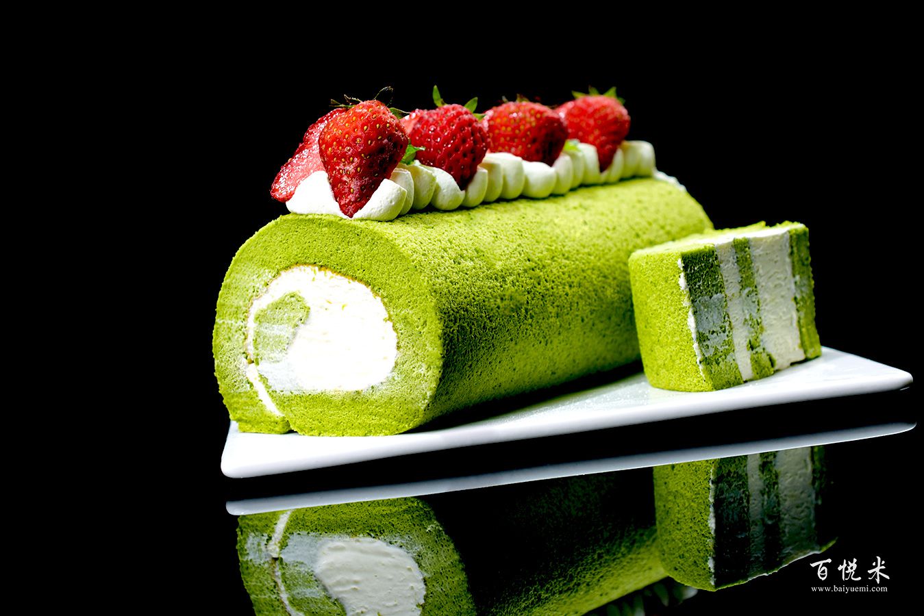抹茶卷高清圖片大全【蛋糕圖片】_80