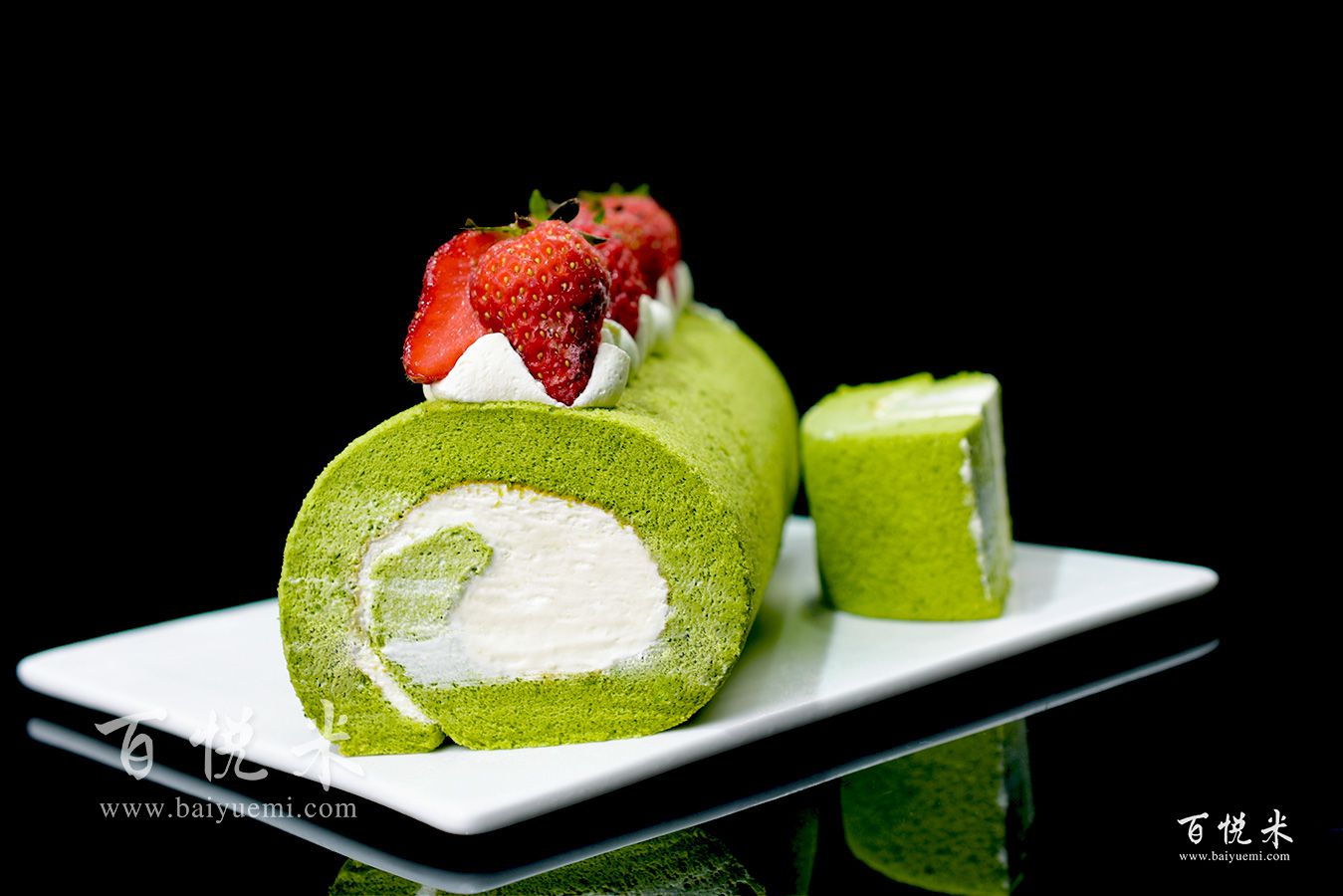 抹茶卷高清圖片大全【蛋糕圖片】_76