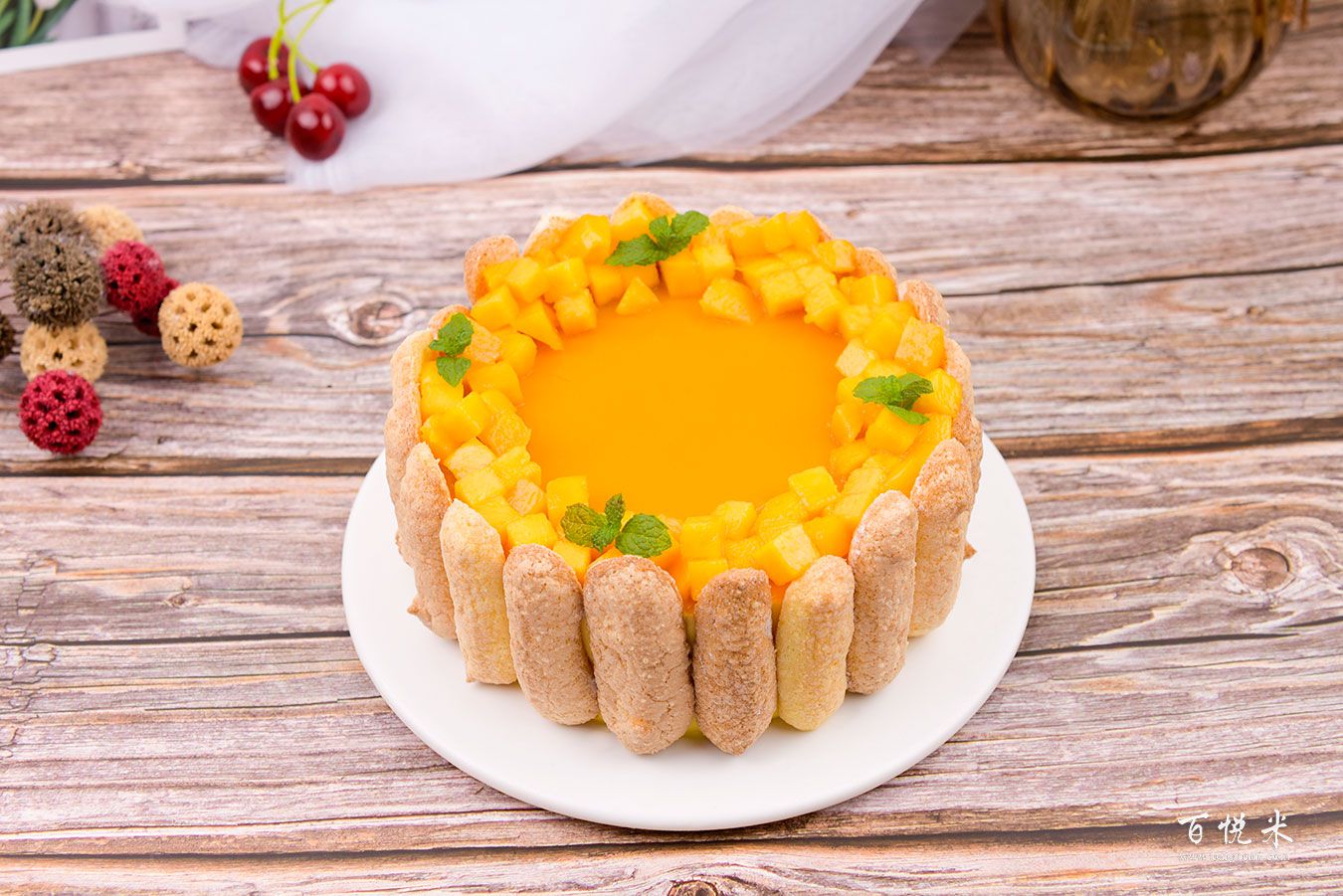 芒果夏洛特蛋糕高清圖片大全【蛋糕圖片】_462