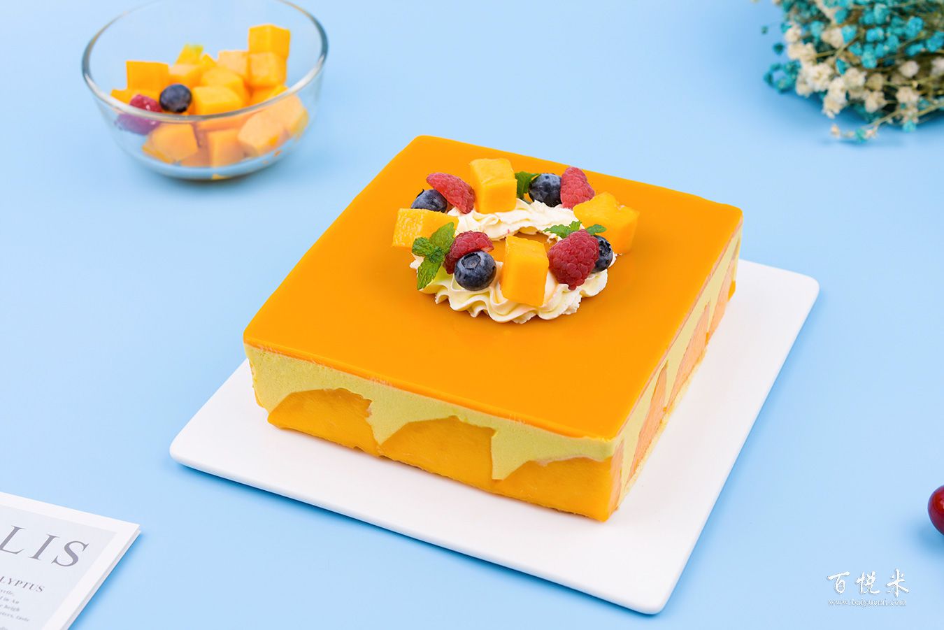 芒果慕斯蛋糕高清圖片大全【蛋糕圖片】_456