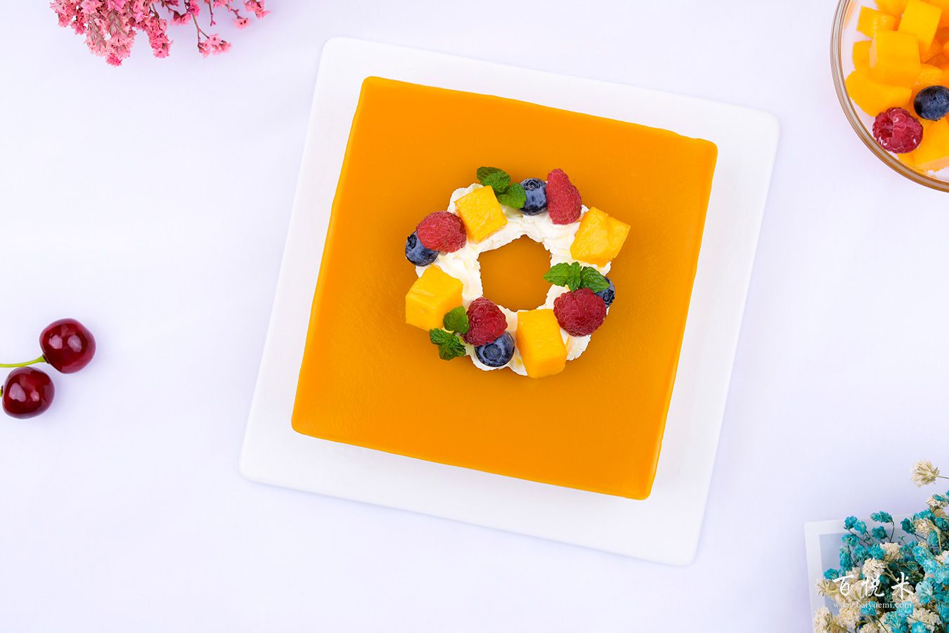 芒果慕斯蛋糕高清圖片大全【蛋糕圖片】_457