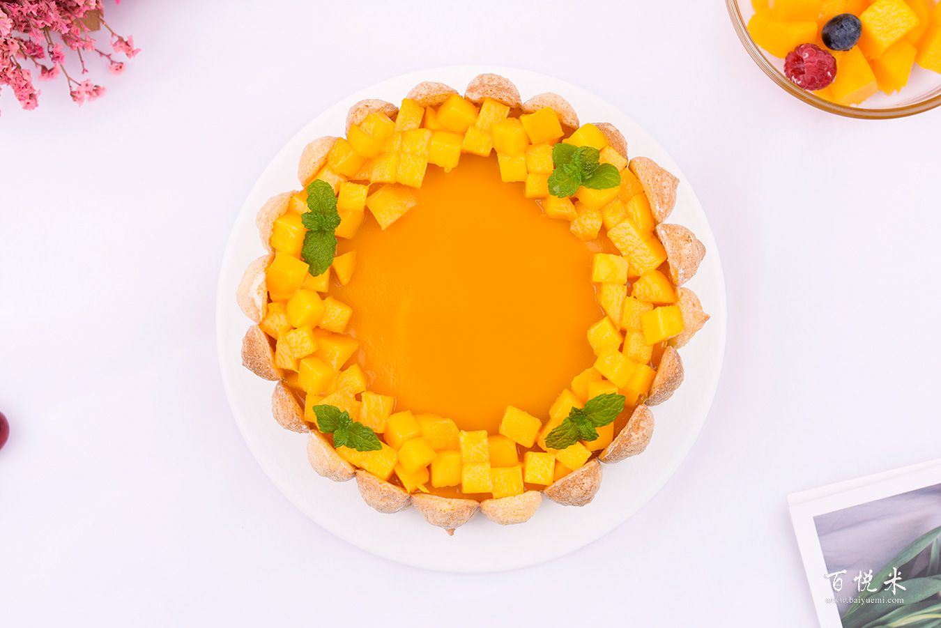 芒果夏洛特蛋糕高清圖片大全【蛋糕圖片】_460