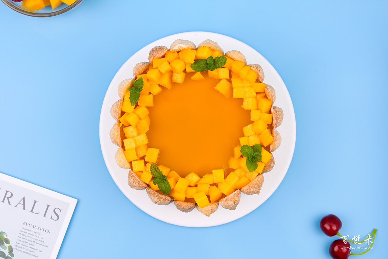 芒果夏洛特蛋糕高清圖片大全【蛋糕圖片】_465