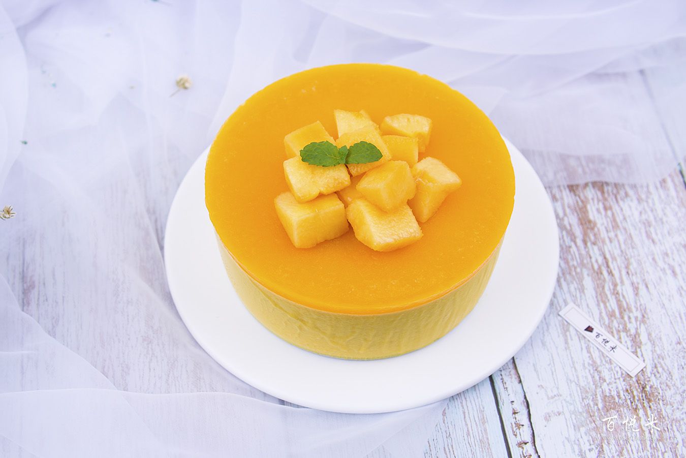 夏日鏡面芒果慕斯高清圖片大全【蛋糕圖片】_1128