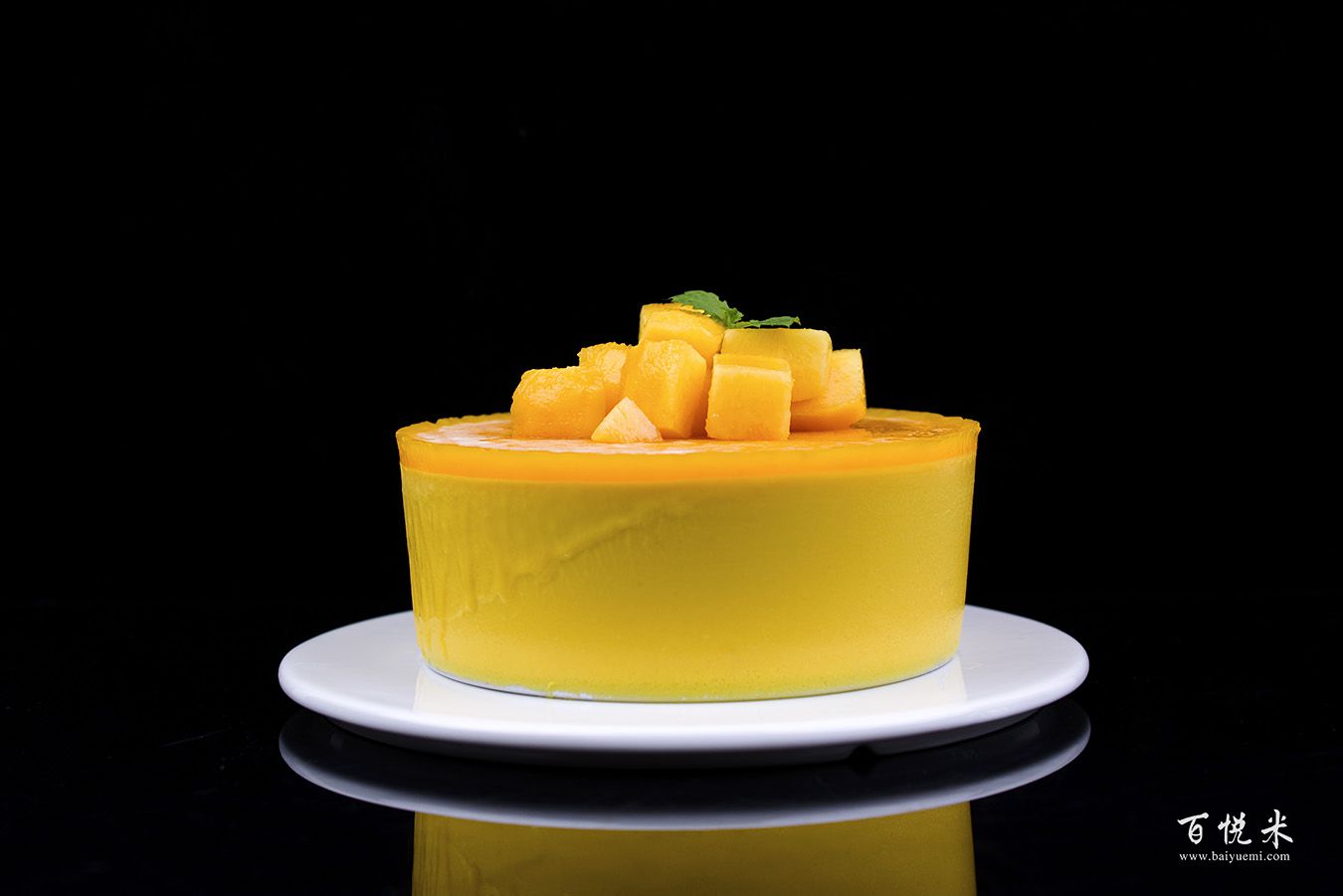 夏日鏡面芒果慕斯高清圖片大全【蛋糕圖片】_1123