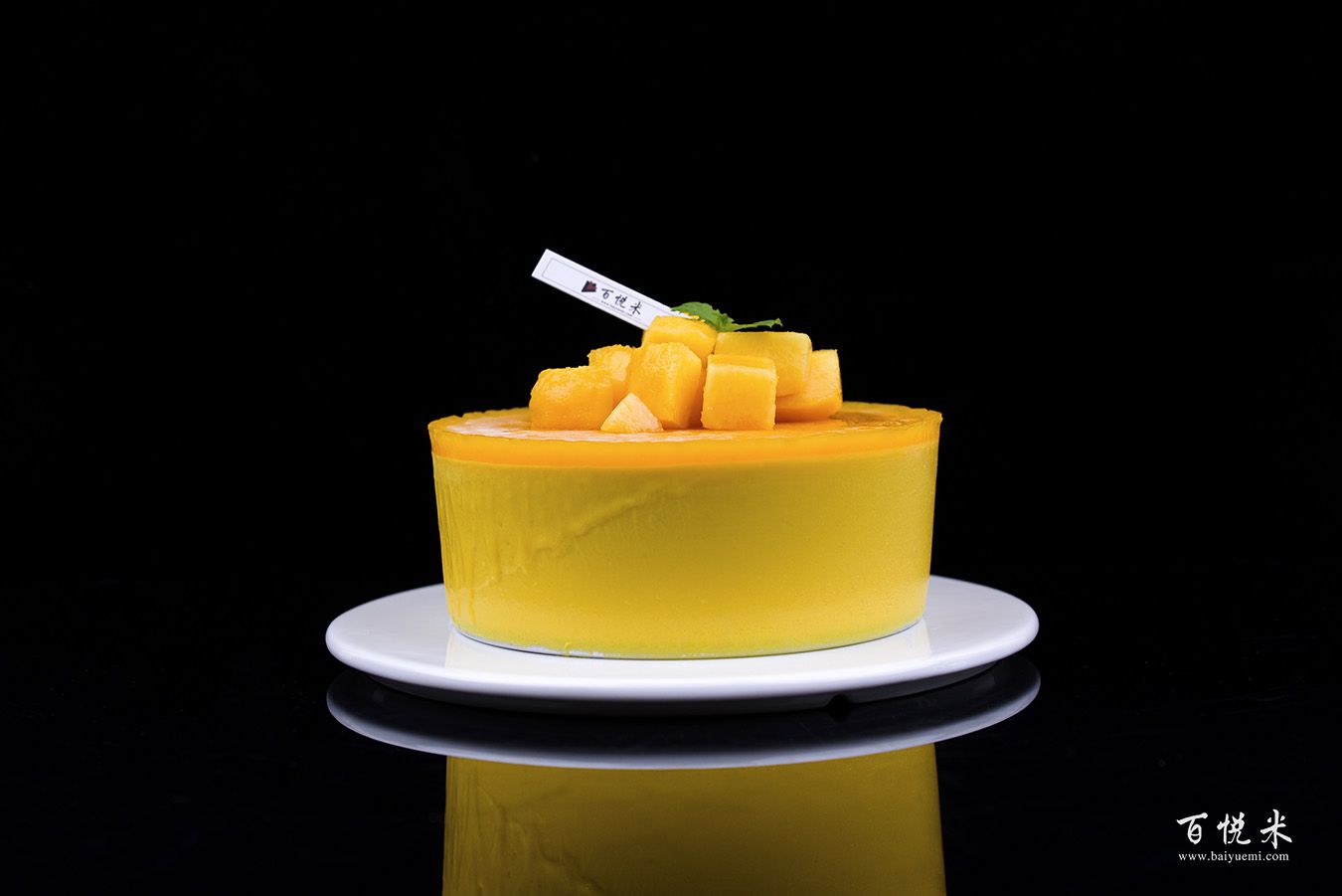 夏日鏡面芒果慕斯高清圖片大全【蛋糕圖片】_1124