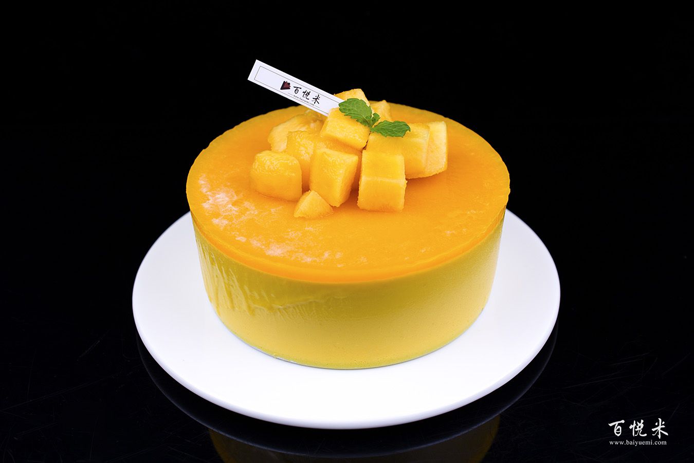 夏日鏡面芒果慕斯高清圖片大全【蛋糕圖片】_1125