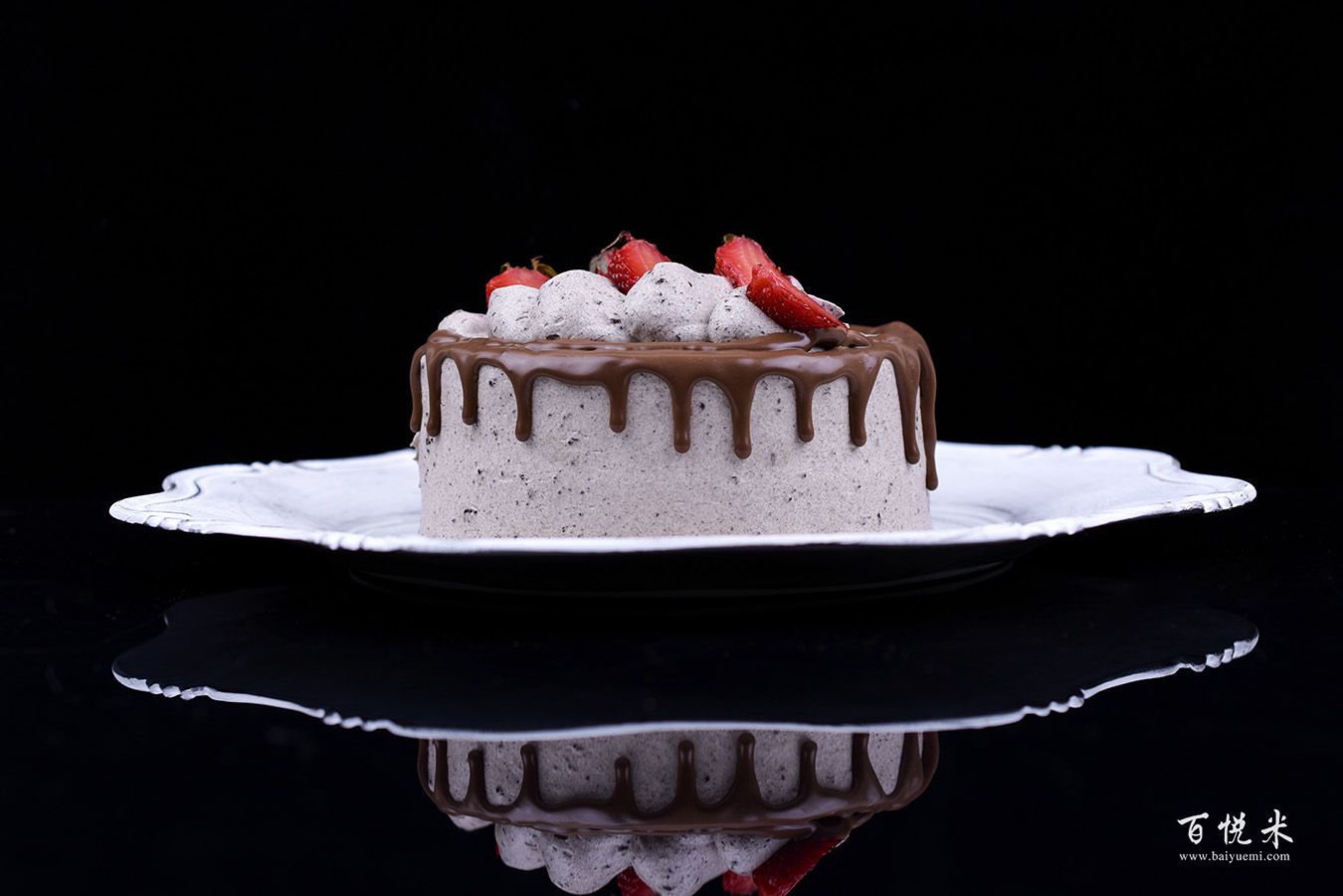 奧利奧咸奶油草莓淋面蛋糕高清圖片大全【蛋糕圖片】_1134