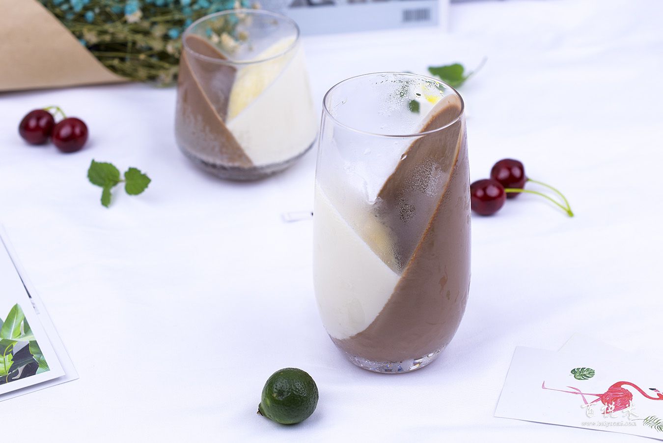 巧克力牛奶心形布丁高清圖片大全【蛋糕圖片】_1276