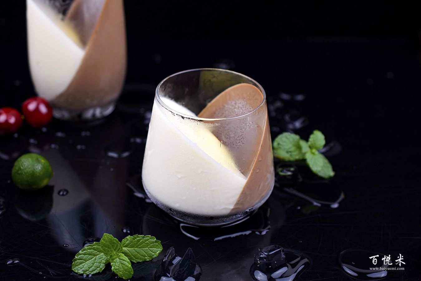 巧克力牛奶心形布丁高清圖片大全【蛋糕圖片】